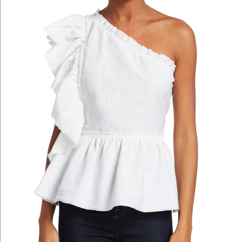 NWOT IRO plum one shoulder top M